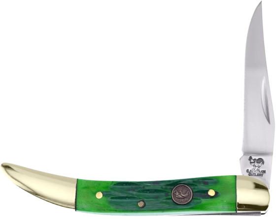 Knife HRI961-GPB Toothpick with a Green Pick Bone Handle